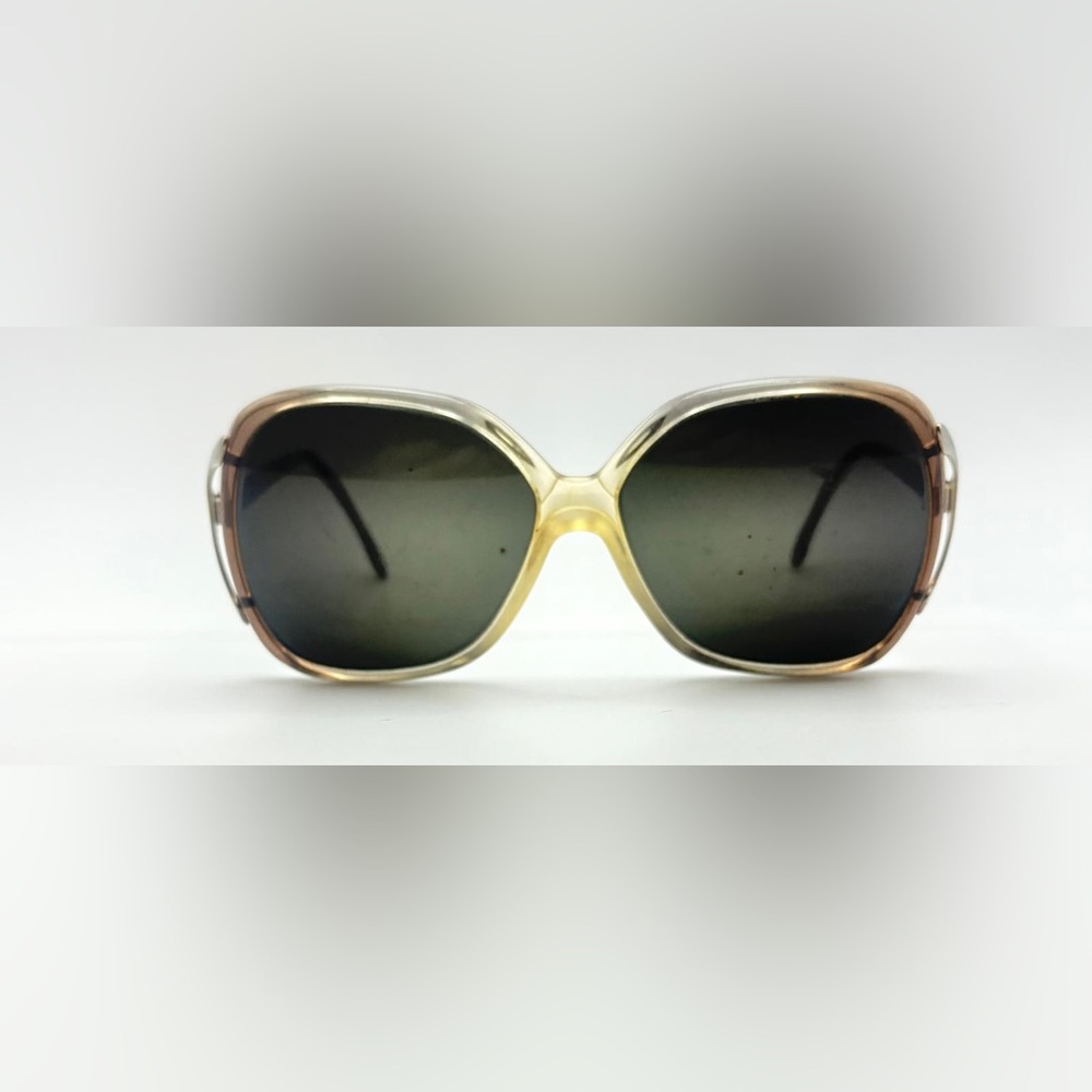 Brown Translucent Oval Sunglasses Frames Only - image 3